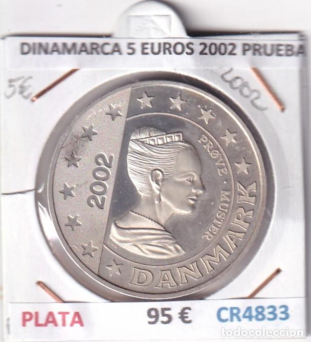 Monedas antiguas de Europa: CR4833 MONEDA DINAMARCA 5 EUROS 2002 PRUEBA PLATA