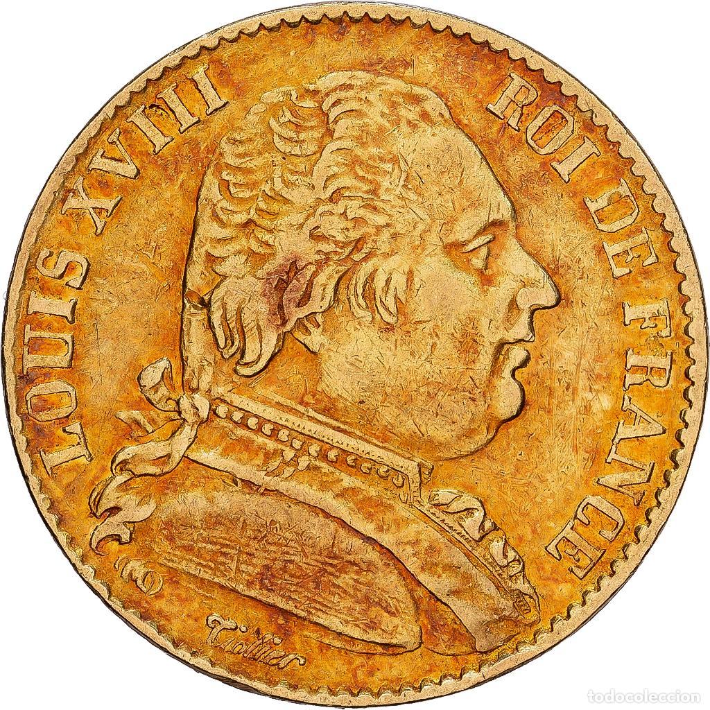 Monedas antiguas de Europa: [#1121703] Francia, Louis XVIII, 20 Francs, 1814, Paris, Oro, EBC, Gadoury:1026, KM:706.1