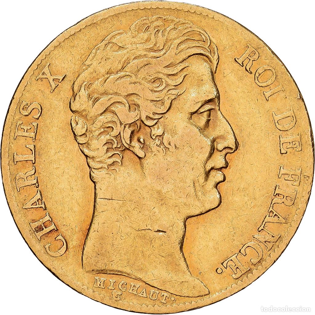 Monedas antiguas de Europa: [#1121736] Francia, 20 Francs, Charles X, 1828, Paris, Oro, MBC+, KM:726.1