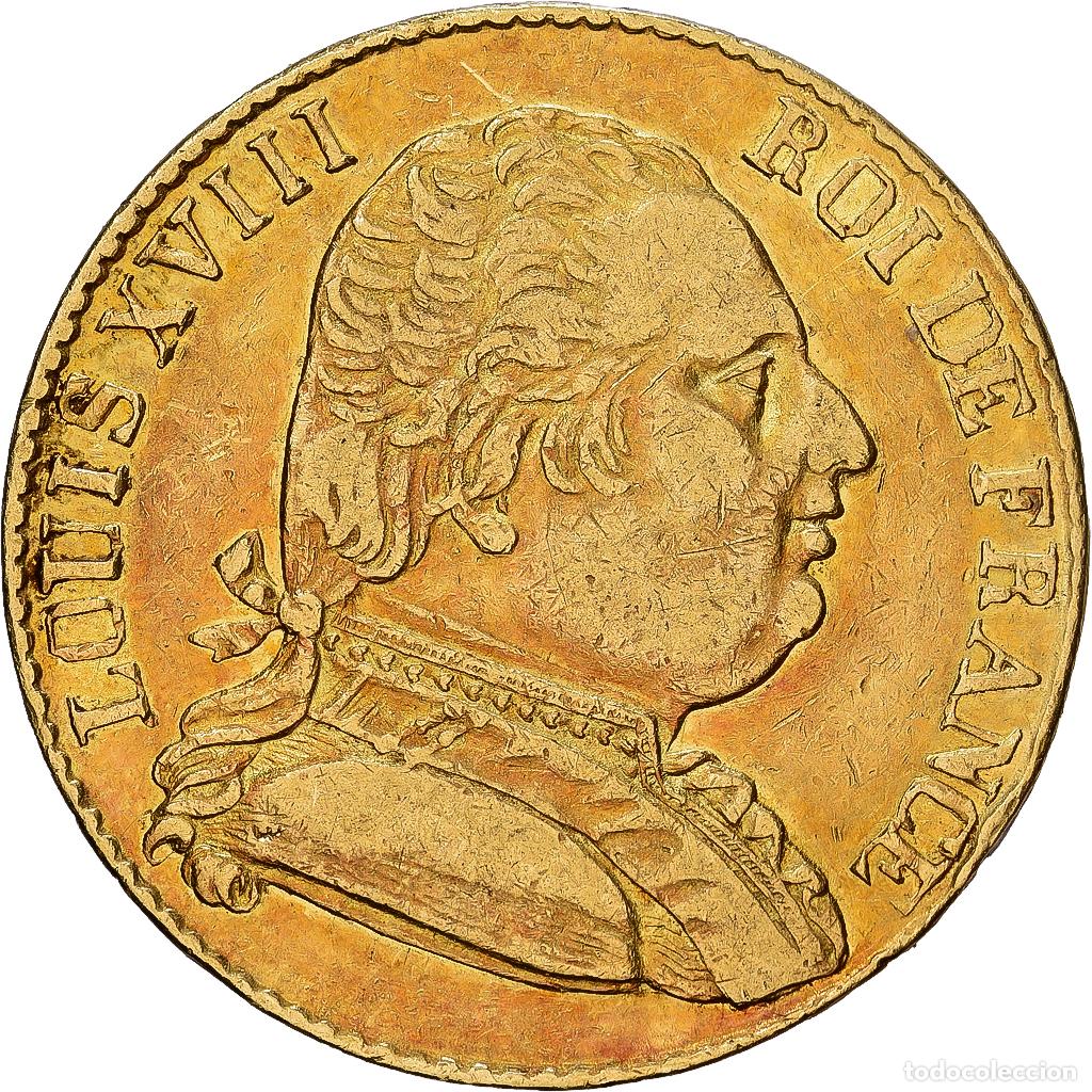 Monedas antiguas de Europa: [#1118056] Francia, 20 Francs, 1815, London, Oro, MBC, KM:1