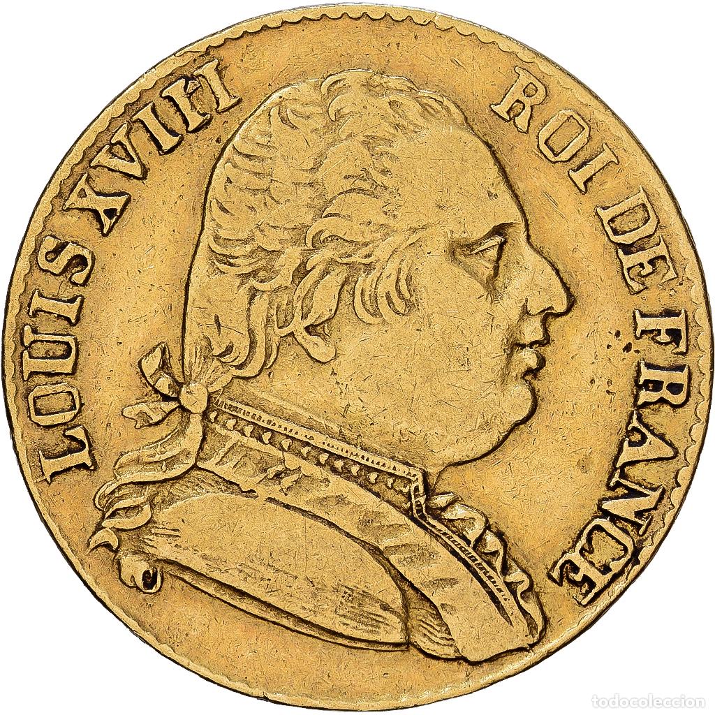 Monedas antiguas de Europa: [#1118057] Francia, 20 Francs, 1815, London, Oro, MBC, KM:1