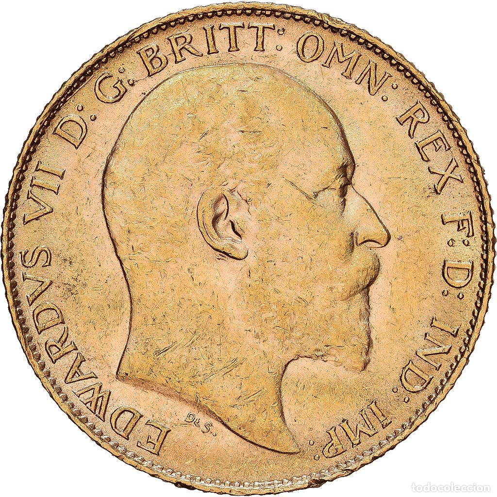 Monedas antiguas de Europa: [#1121725] Gran Breta&ntilde;a, Edward VII, 1/2 Sovereign, 1903, London, Oro, EBC+, KM:804