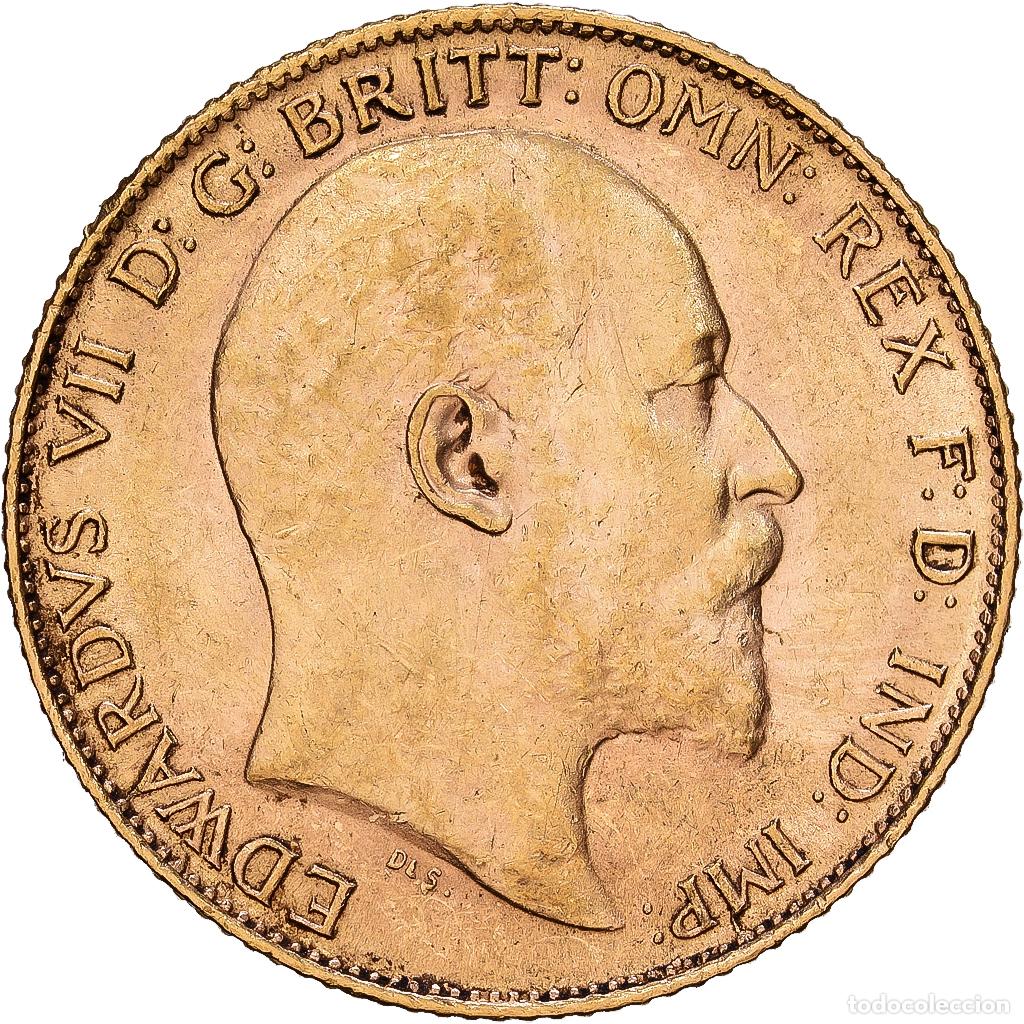 Monedas antiguas de Europa: [#1121729] Gran Breta&ntilde;a, Edward VII, 1/2 Sovereign, 1907, London, Oro, SC, KM:804