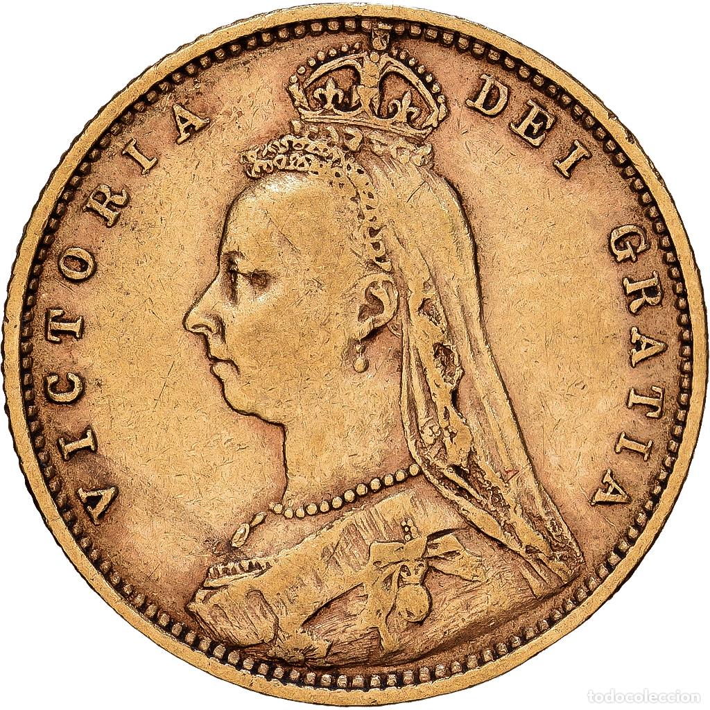 Monedas antiguas de Europa: [#1121711] Gran Breta&ntilde;a, Victoria, 1/2 Sovereign, 1892, British Royal Mint, Oro, MBC