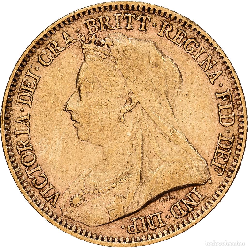 Monedas antiguas de Europa: [#1121715] Gran Breta&ntilde;a, Victoria, 1/2 Sovereign, 1894, Oro, MBC, KM:784