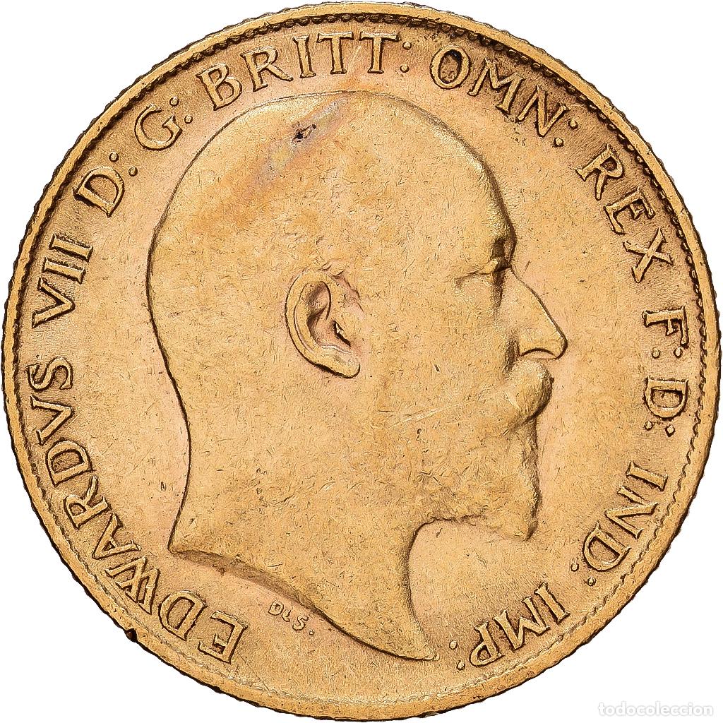Monedas antiguas de Europa: [#1121726] Gran Breta&ntilde;a, Edward VII, 1/2 Sovereign, 1905, London, Oro, EBC, KM:804