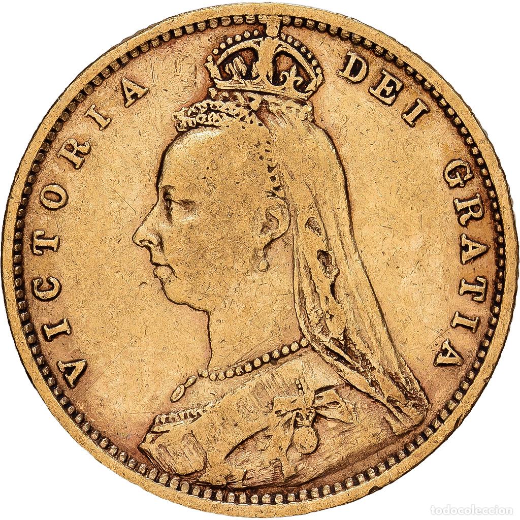 Monedas antiguas de Europa: [#1121712] Gran Breta&ntilde;a, Victoria, 1/2 Sovereign, 1892, British Royal Mint, Oro, MBC