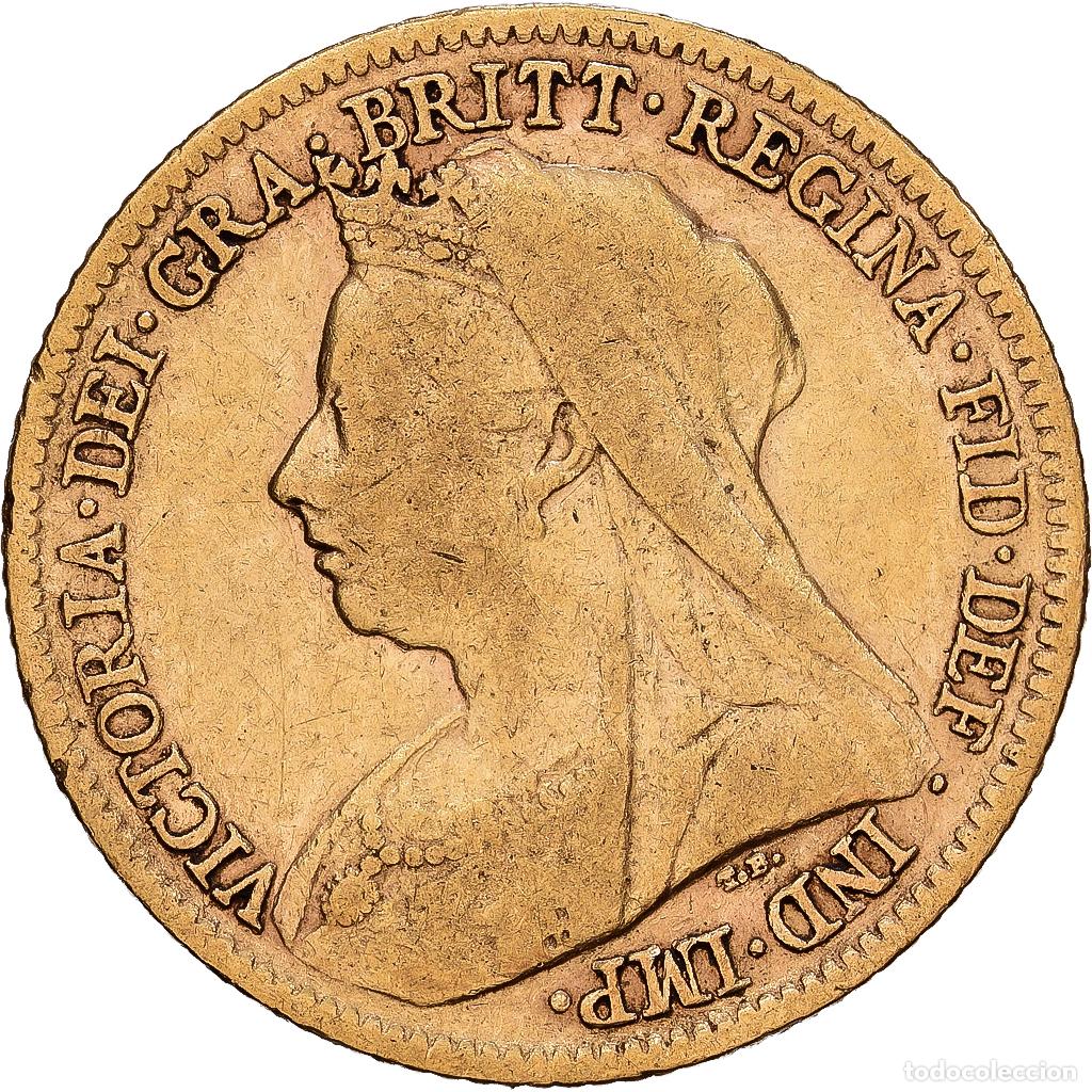 Monedas antiguas de Europa: [#1121717] Gran Breta&ntilde;a, Victoria, 1/2 Sovereign, 1899, London, Oro, BC+, KM:784