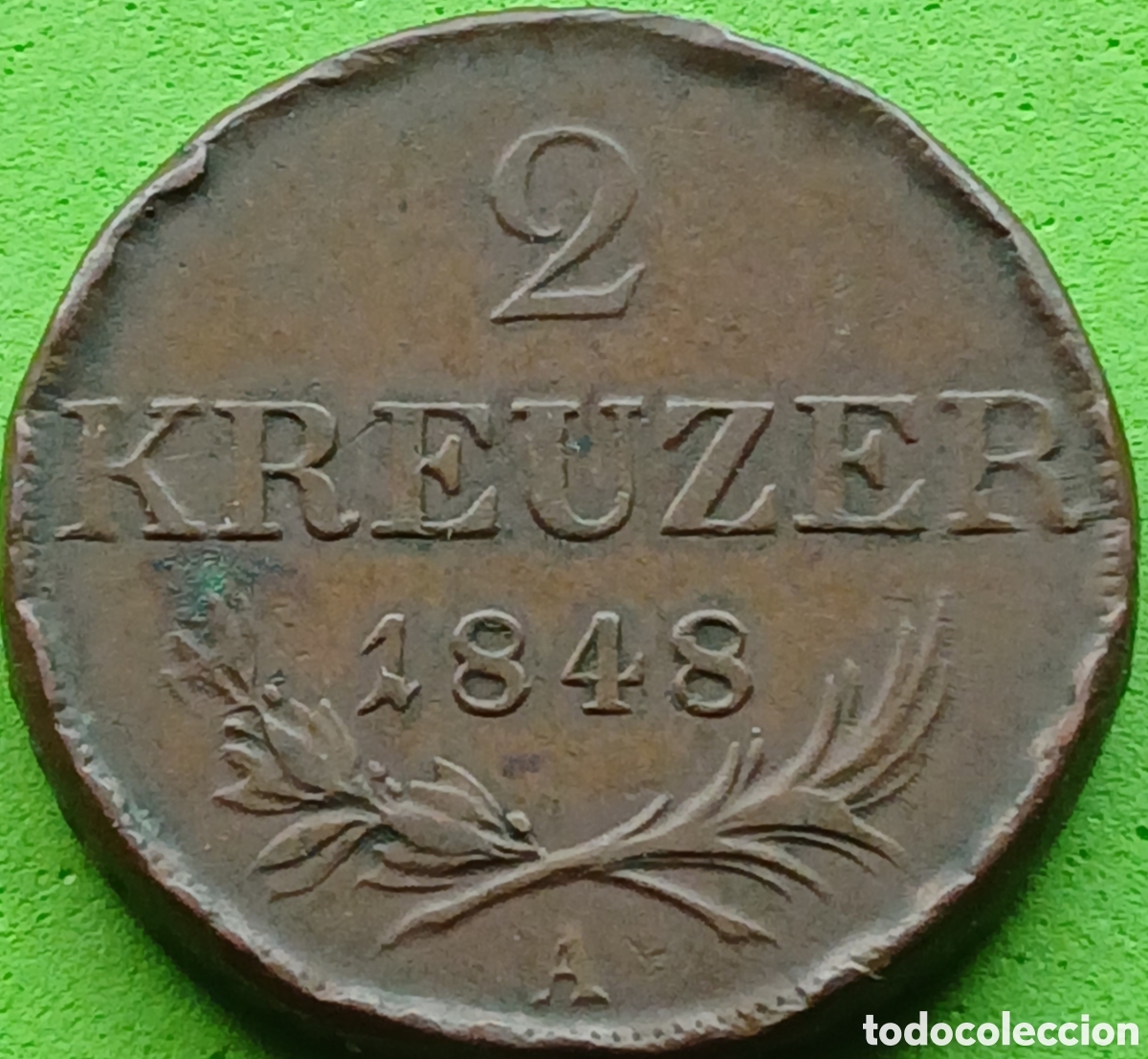 Monedas antiguas de Europa: Austria 2 kreuzer 1848 A km#2188 !!!