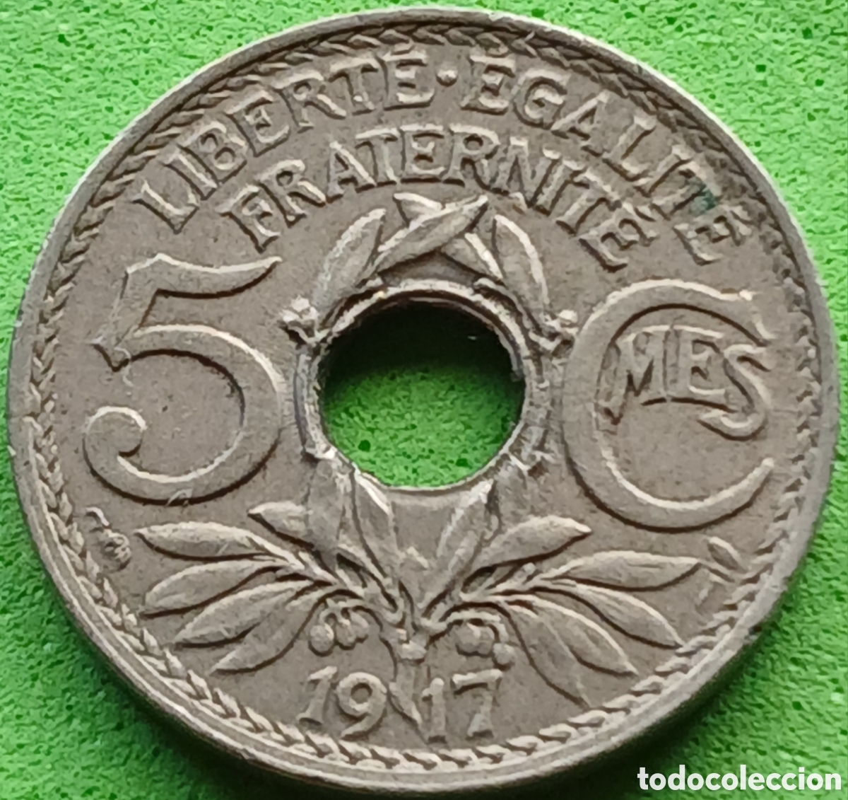 Monedas antiguas de Europa: Francia 5 c&eacute;ntimos 1917 km#865