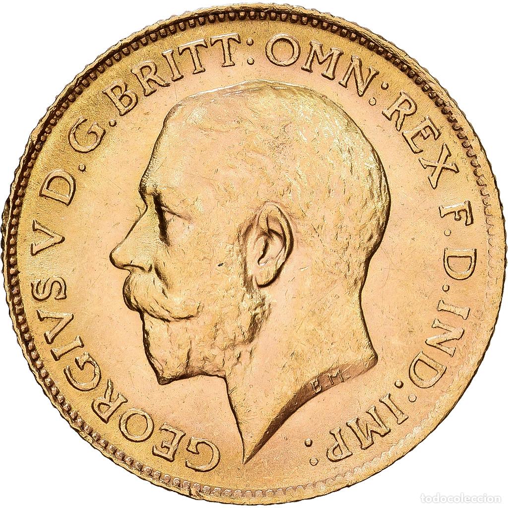 Monedas antiguas de Europa: [#1117921] GREAT BRITAIN, 1/2 Sovereign, 1913, KM #819, AU(55-58), Gold, 3.99