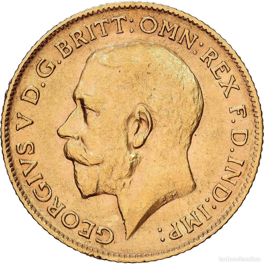 Monedas antiguas de Europa: [#1117925] GREAT BRITAIN, 1/2 Sovereign, 1912, KM #819, AU(55-58), Gold, 3.98
