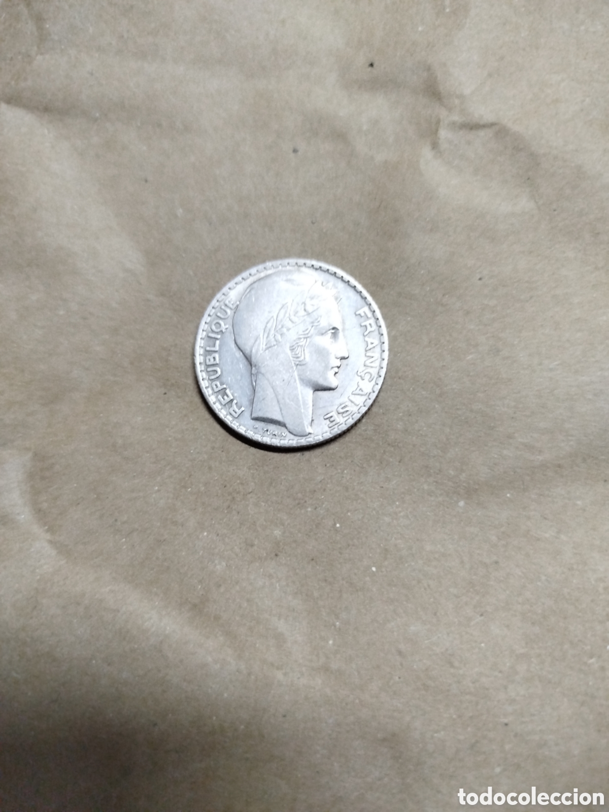 Monedas antiguas de Europa: 10 francos 1929, plata, dise&ntilde;ador PierreTurin