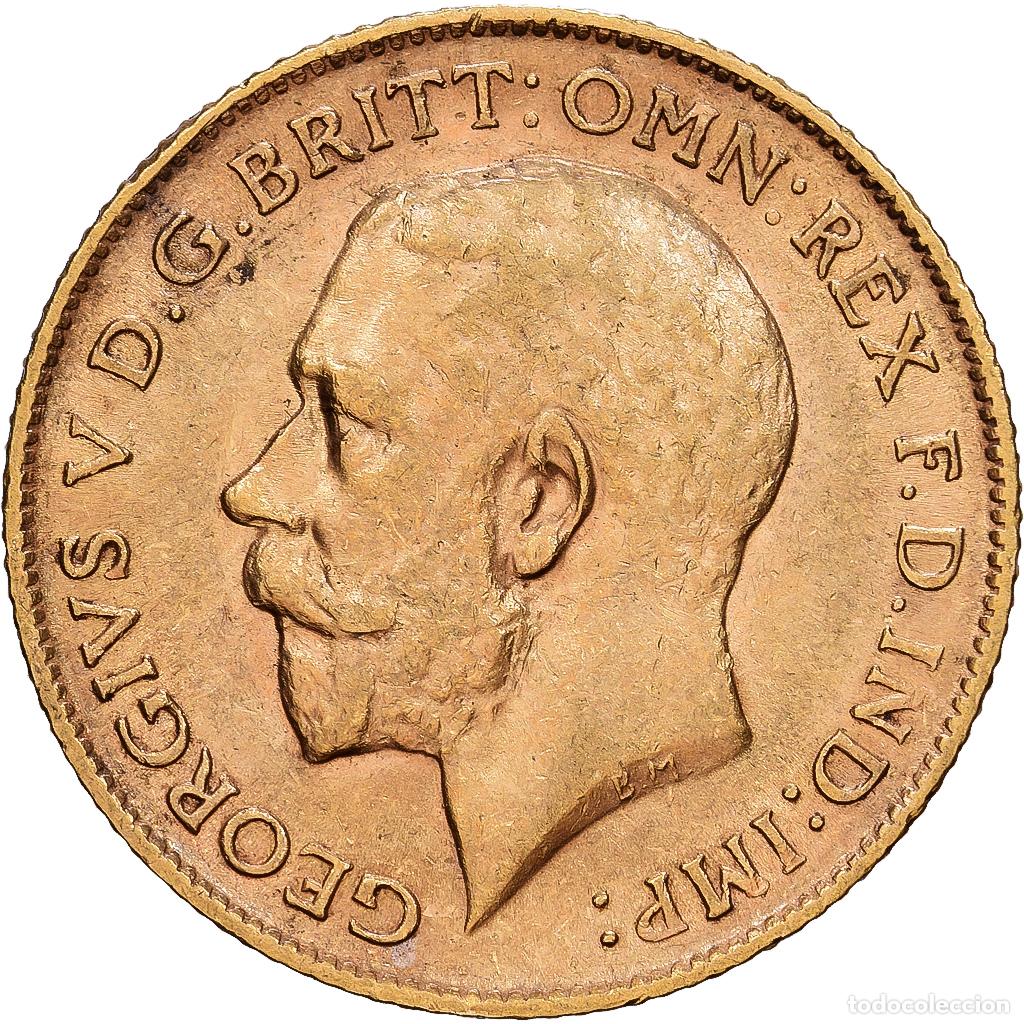Monedas antiguas de Europa: [#1118040] Gran Breta&ntilde;a, George V, 1/2 Sovereign, 1912, British Royal Mint, Oro, MBC