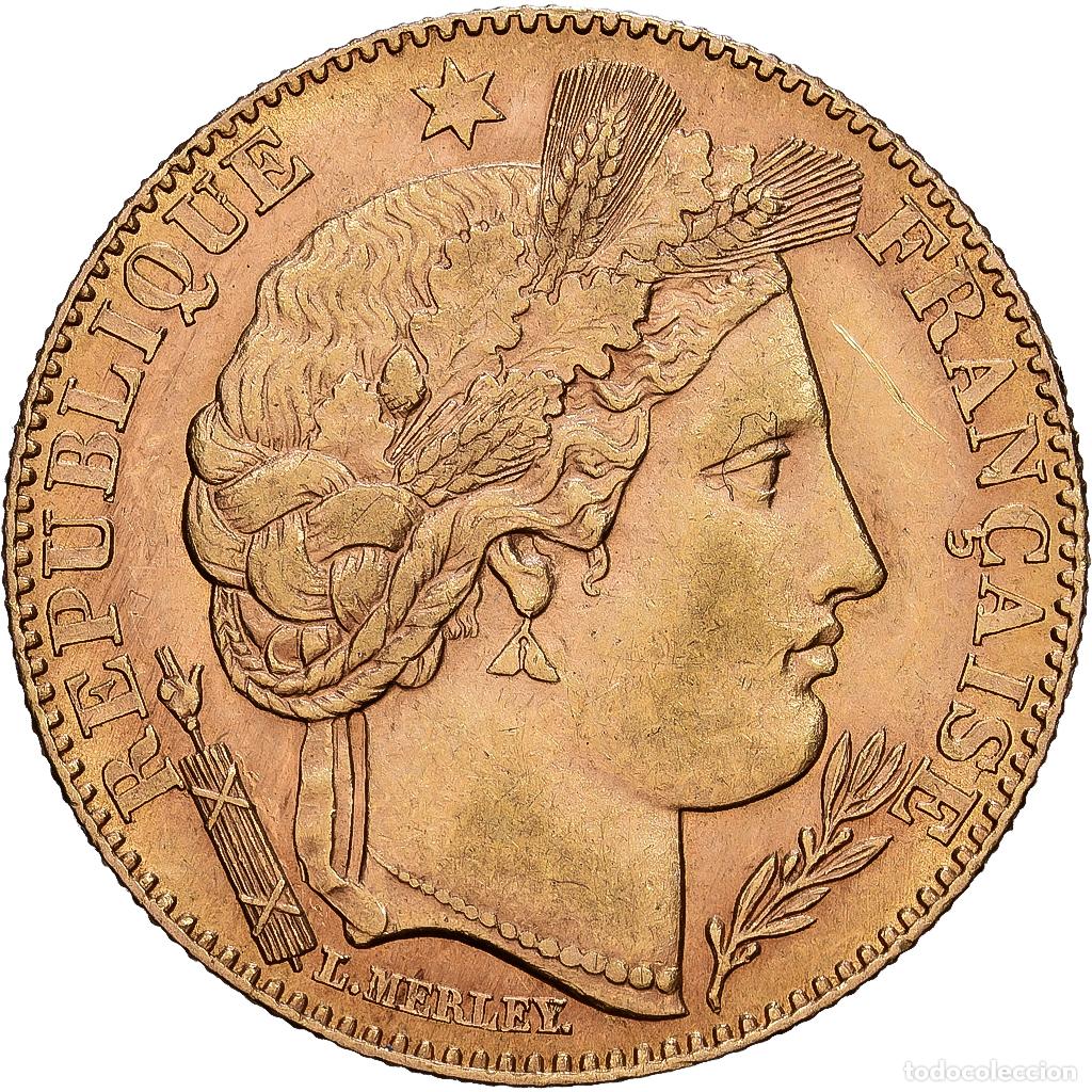 Monedas antiguas de Europa: [#1118063] Moneda, Francia, C&eacute;r&egrave;s, 10 Francs, 1896, Paris, MBC, Oro, KM:830, Gadoury:1016
