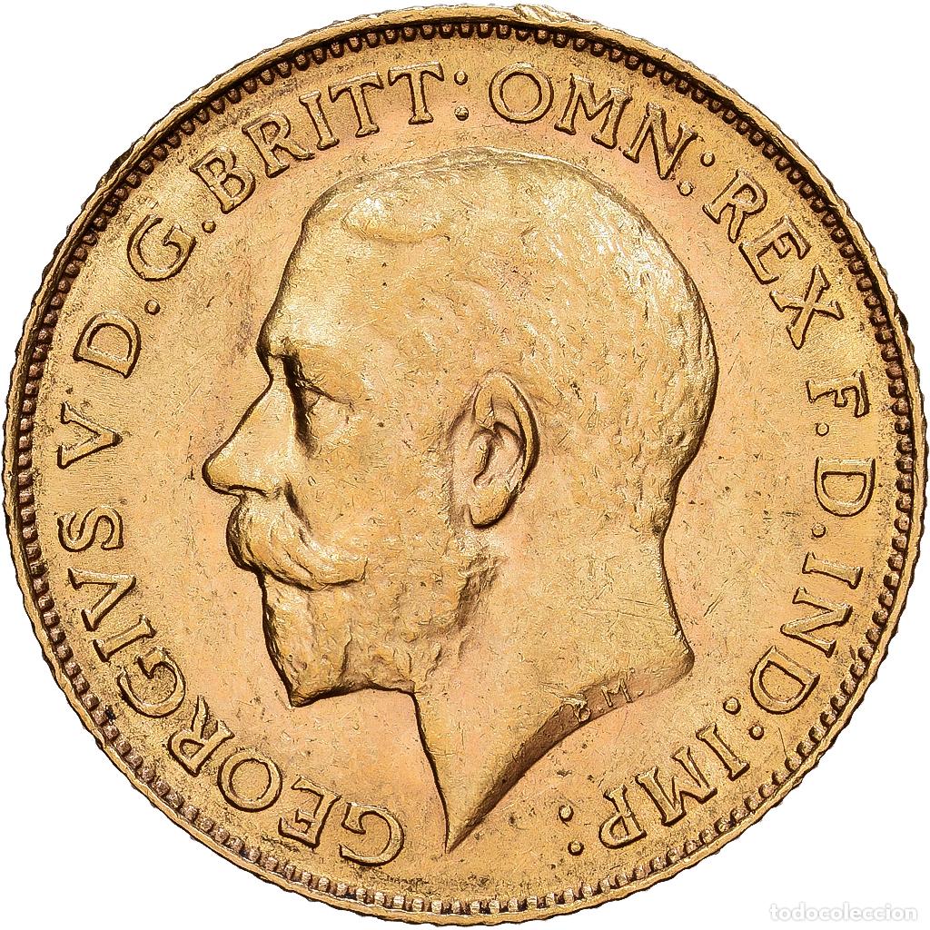 Monedas antiguas de Europa: [#1118048] GREAT BRITAIN, 1/2 Sovereign, 1913, KM #819, AU(55-58), Gold, 3.99