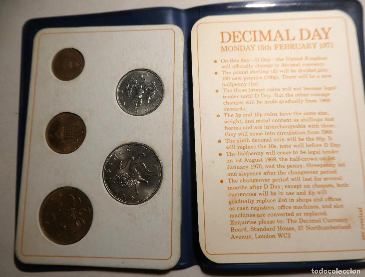 Monedas antiguas de Europa: Cartera de BRITAINS FIRTS DECIMAL COINS - SET DE MONEDAS 1971