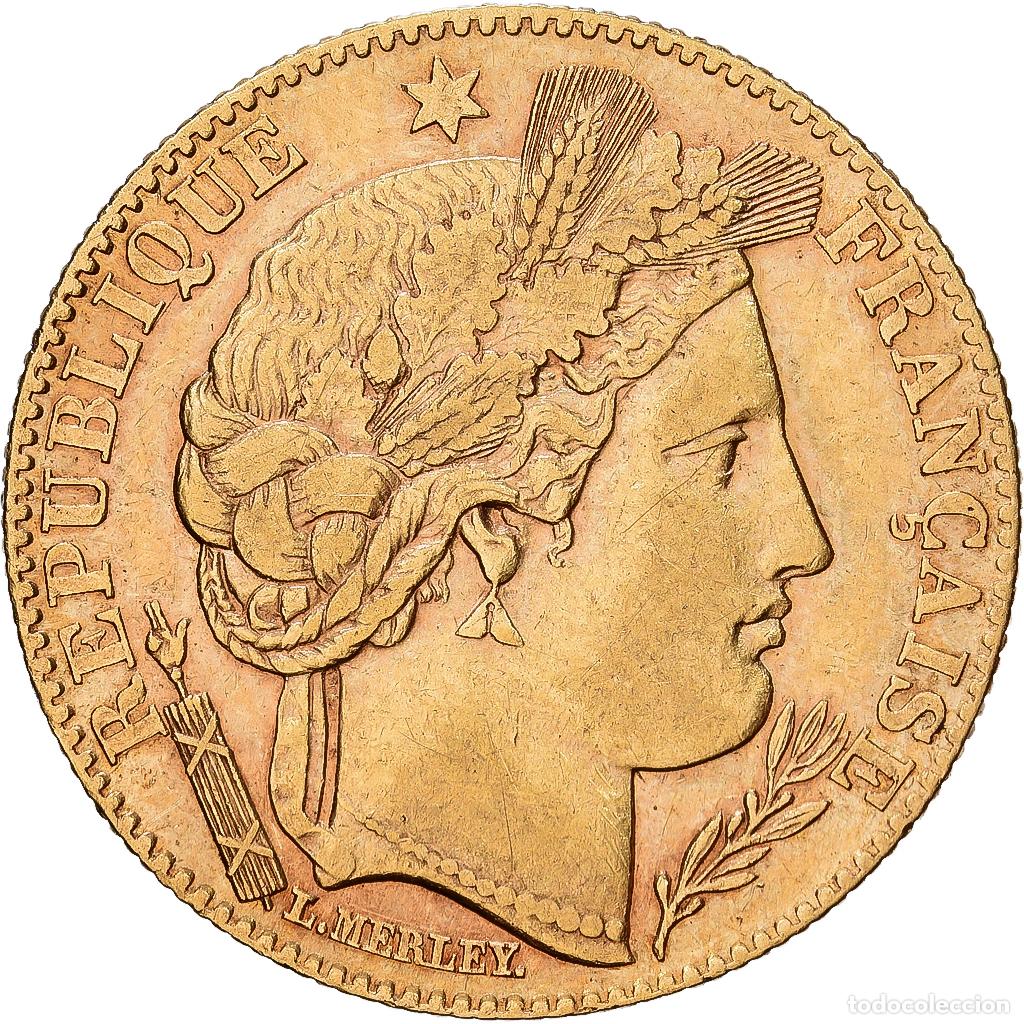 Monedas antiguas de Europa: [#1540143] Francia, 10 Francs, C&eacute;r&egrave;s, 1899, Paris, Oro, MBC+, KM:830