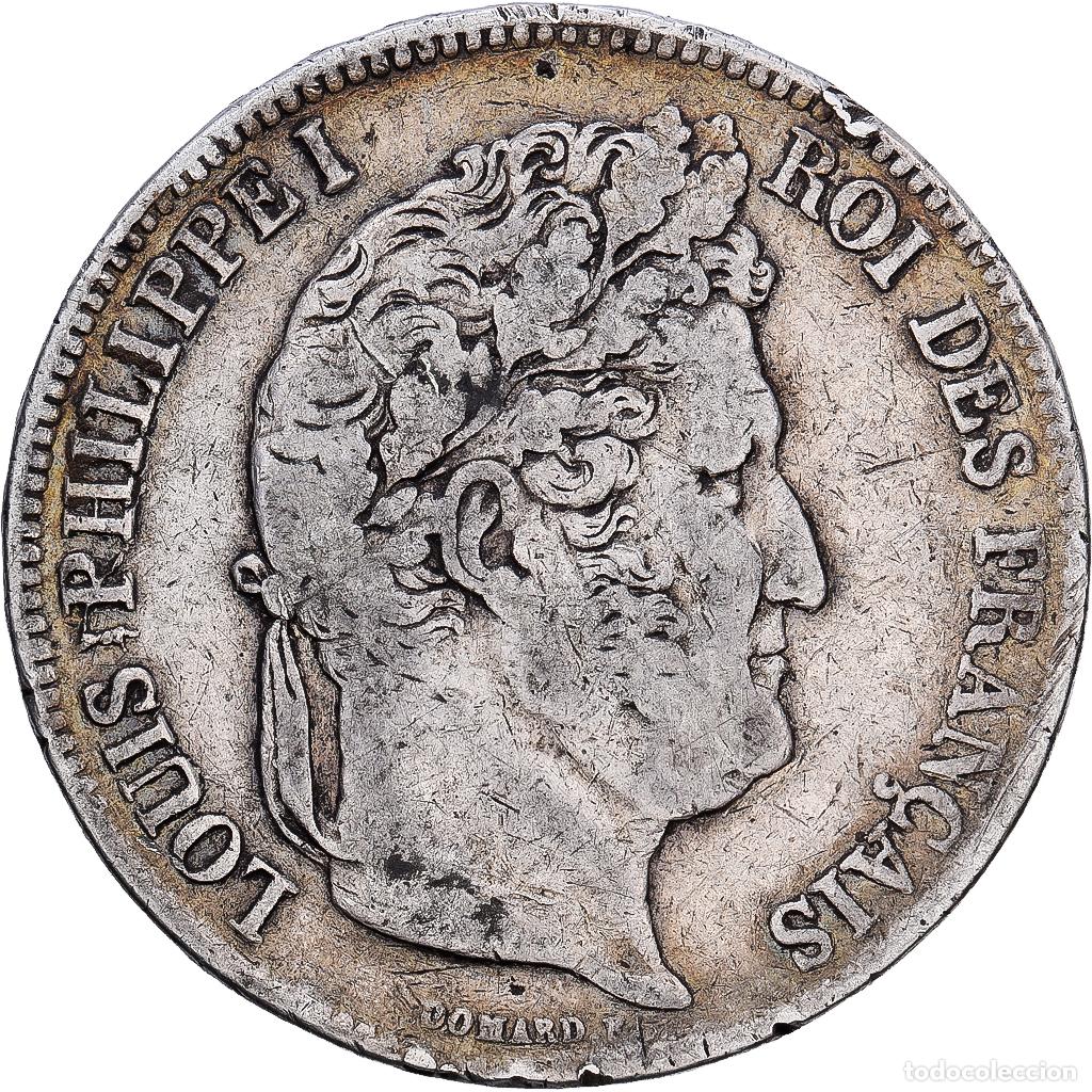 Monedas antiguas de Europa: [#1117895] Moneda, Francia, Louis-Philippe, 5 Francs, 1839, Lyon, BC+, Plata, KM:749.4