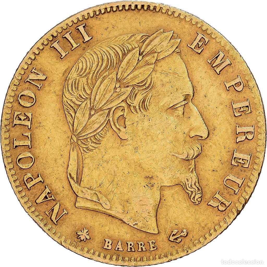 Monedas antiguas de Europa: [#1203120] Francia, Napoleon III, 5 Francs, Napol&eacute;on III, 1864, Paris, Oro, MBC+, KM:803.1