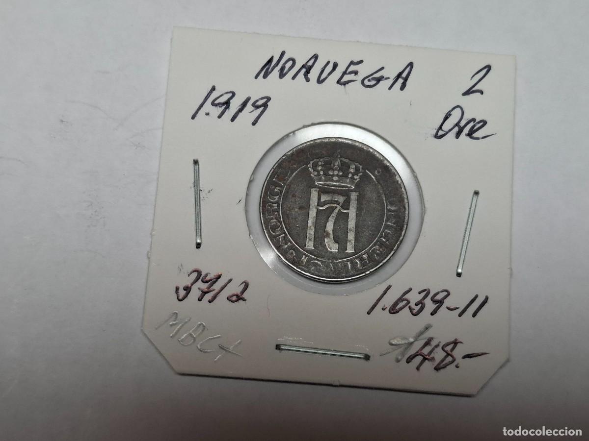 Monedas antiguas de Europa: 2 ORE de 1919 KM 371a NORUEGA en MBC+