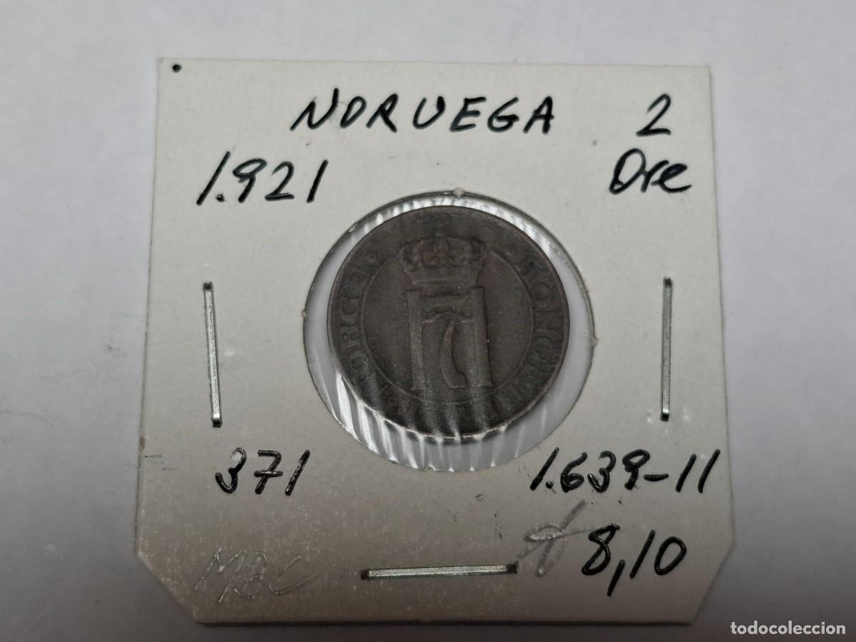 Monedas antiguas de Europa: 2 ORE de 1921 KM 371 NORUEGA en MBC