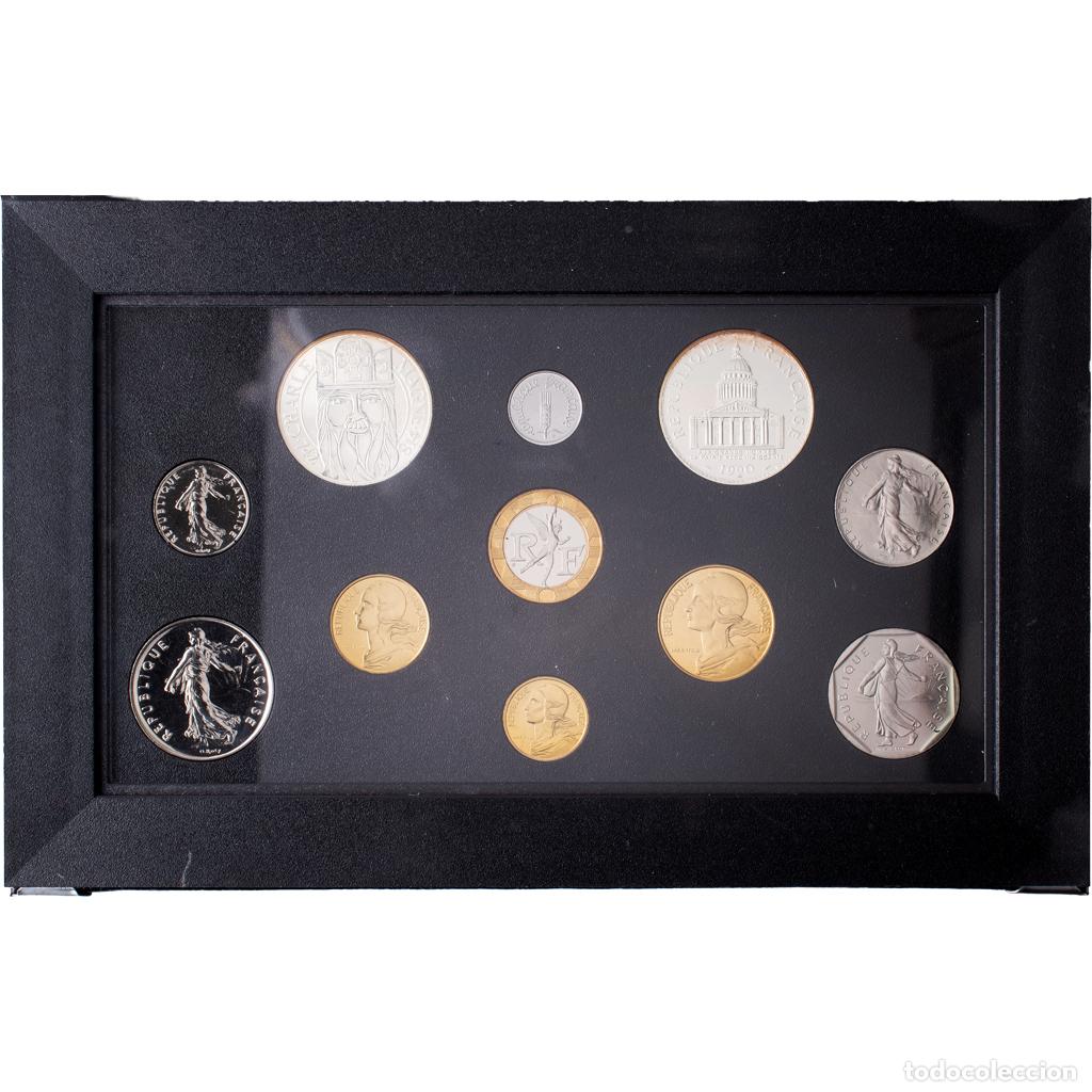 Monedas antiguas de Europa: [#1546117] Francia, Coffret 1 c. &agrave; 100 frs., Charlemagne, 1990, MDP, s&eacute;rie FDC, Sin