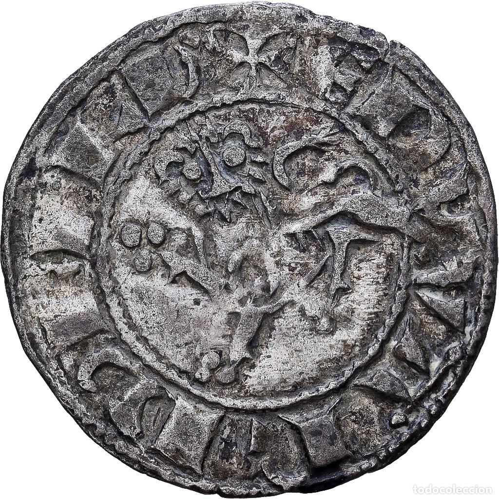 Monedas antiguas de Europa: [#1546159] Duchy of Aquitaine, Edward I, Denarius, Denier au lion, c. 1291, Bordeaux