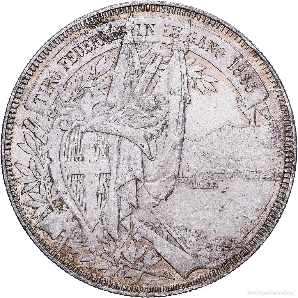 Monedas antiguas de Europa: [#1118081] Suiza, 5 Francs, Helvetia, 1874, Bern, Plata, BC+, KM:11