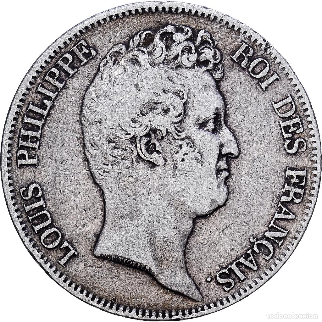 Monedas antiguas de Europa: [#1118030] Francia, 5 Francs, Louis-Philippe, 1830, Rouen, Plata, BC+, Gadoury:675