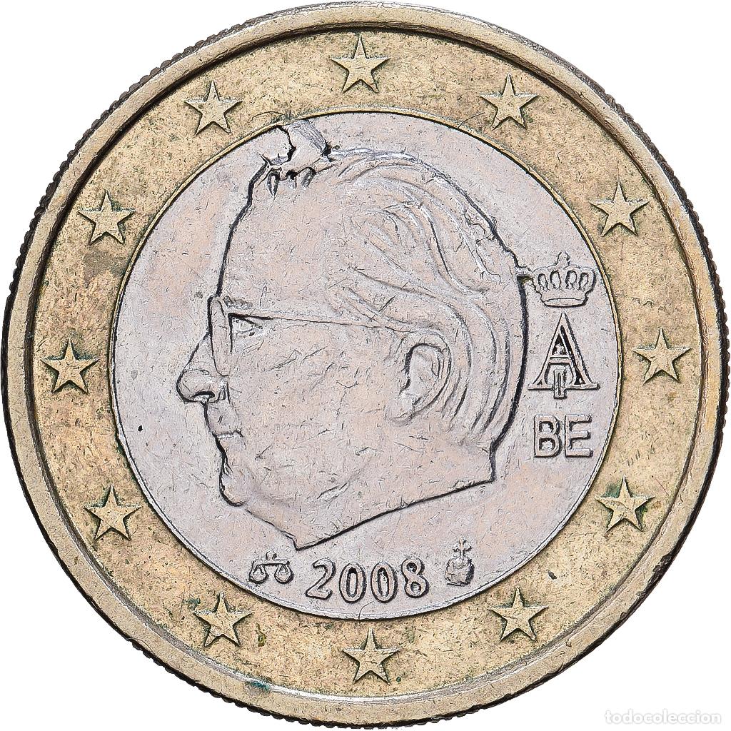 Monedas antiguas de Europa: [#1546089] B&eacute;lgica, Albert II, 1 Euro, Faut&eacute;e, 2008, Royal Belgium Mint, Bimet&aacute;lico