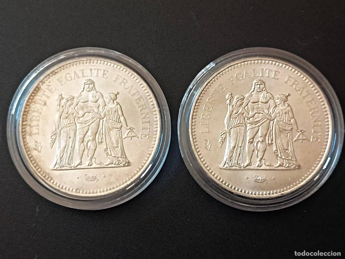 Monedas antiguas de Europa: 50 FRANCOS DE 1976 Y 1978. FRANCIA. PLATA