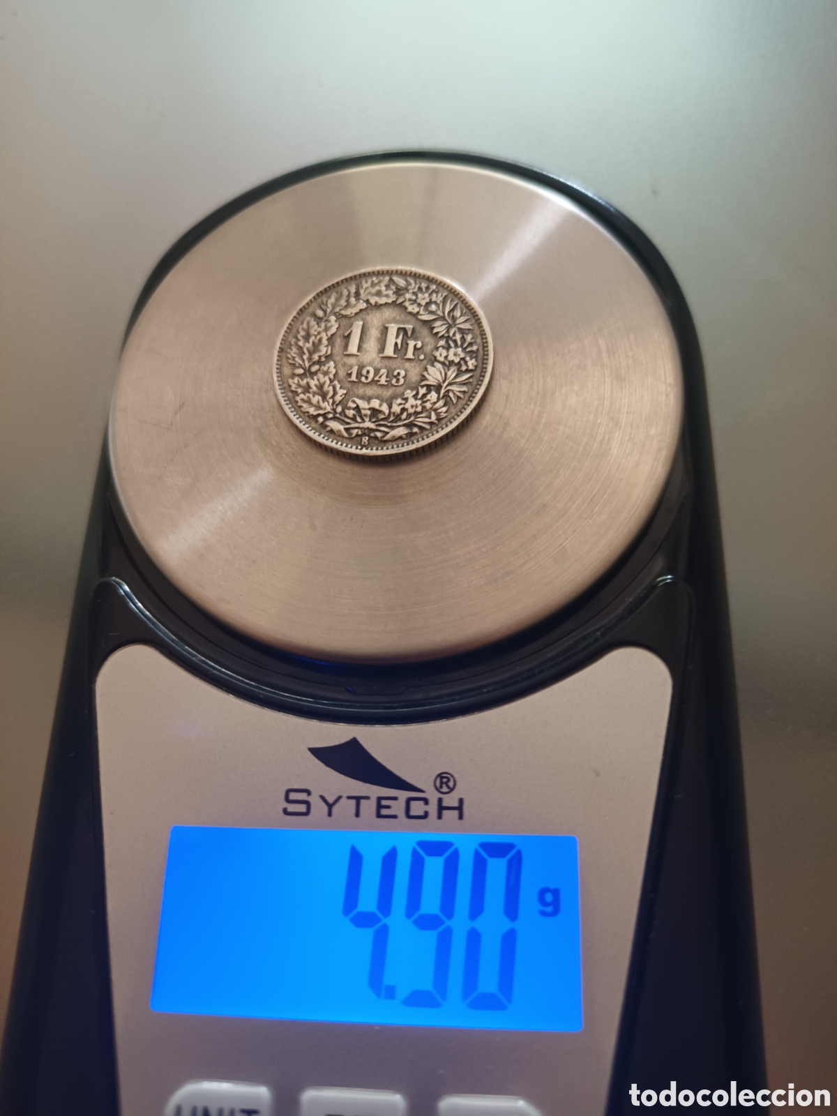Monedas antiguas de Europa: MONEDA DE 1 FRANCO SUIZO PLATA A&Ntilde;O 1943