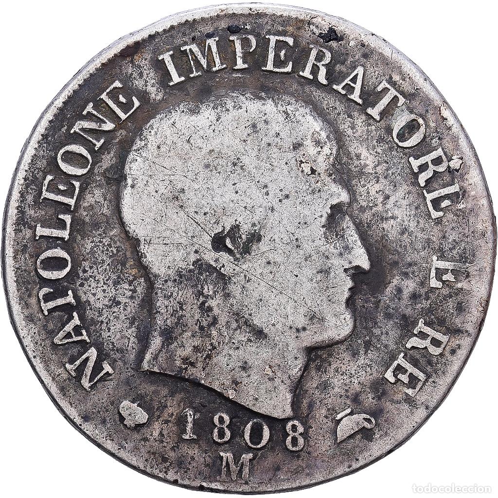 Monedas antiguas de Europa: [#1546147] Kingdom of Italy, Napoleon I, 2 Lira, 1808, Milan, Plata, BC+, Gadoury:IT24
