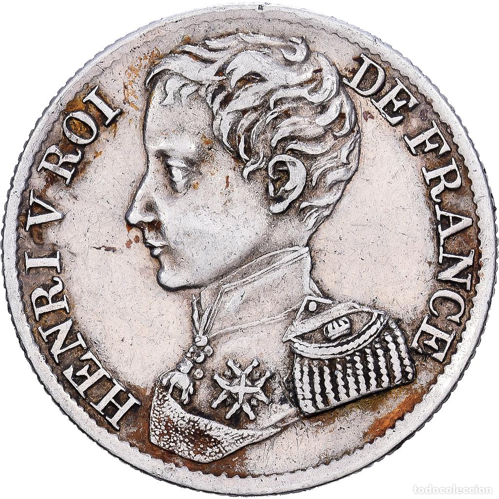 Monedas antiguas de Europa: [#1546148] Francia, Henri V, 1 Franc, 1831, Paris, Plata, MBC, Gadoury:451