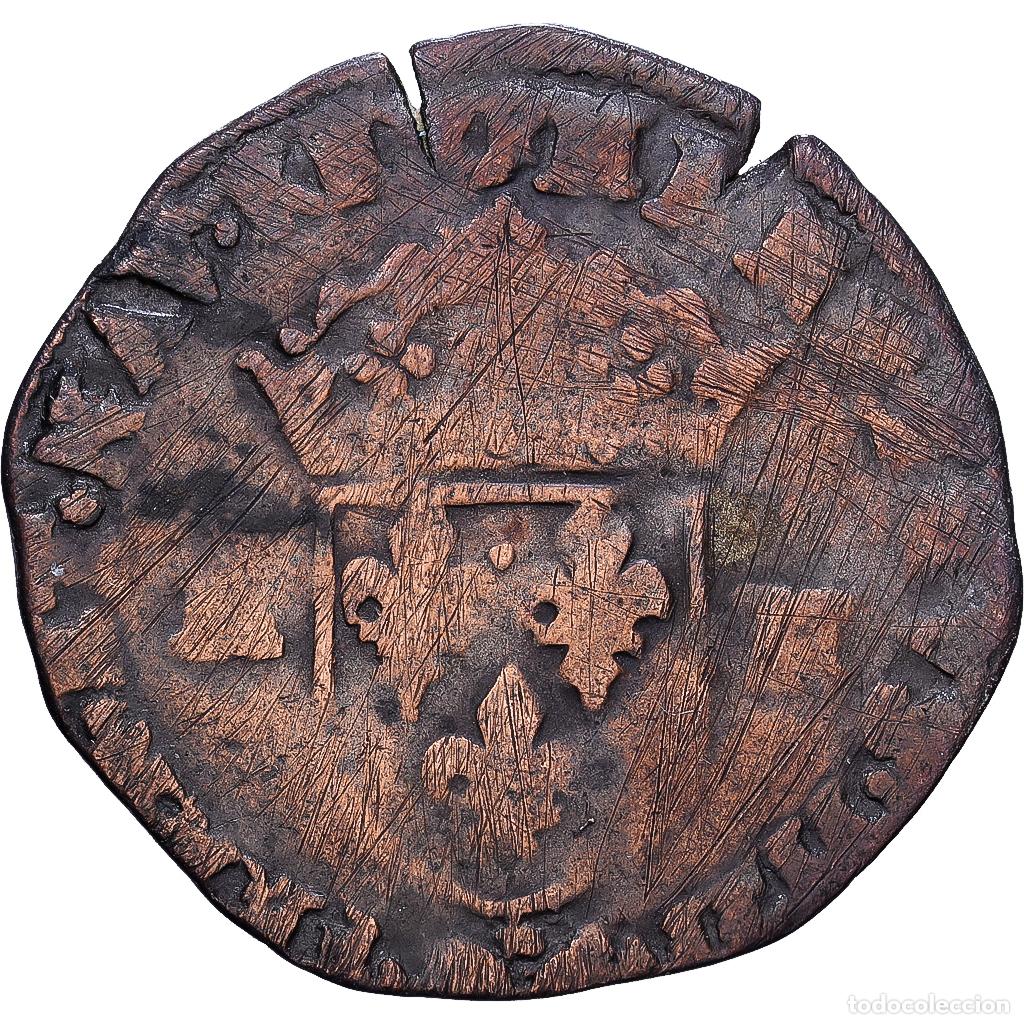 Monedas antiguas de Europa: [#1546174] Francia, Douzain aux deux H, 1593, Barcelonnette, Rare, Vell&oacute;n, BC