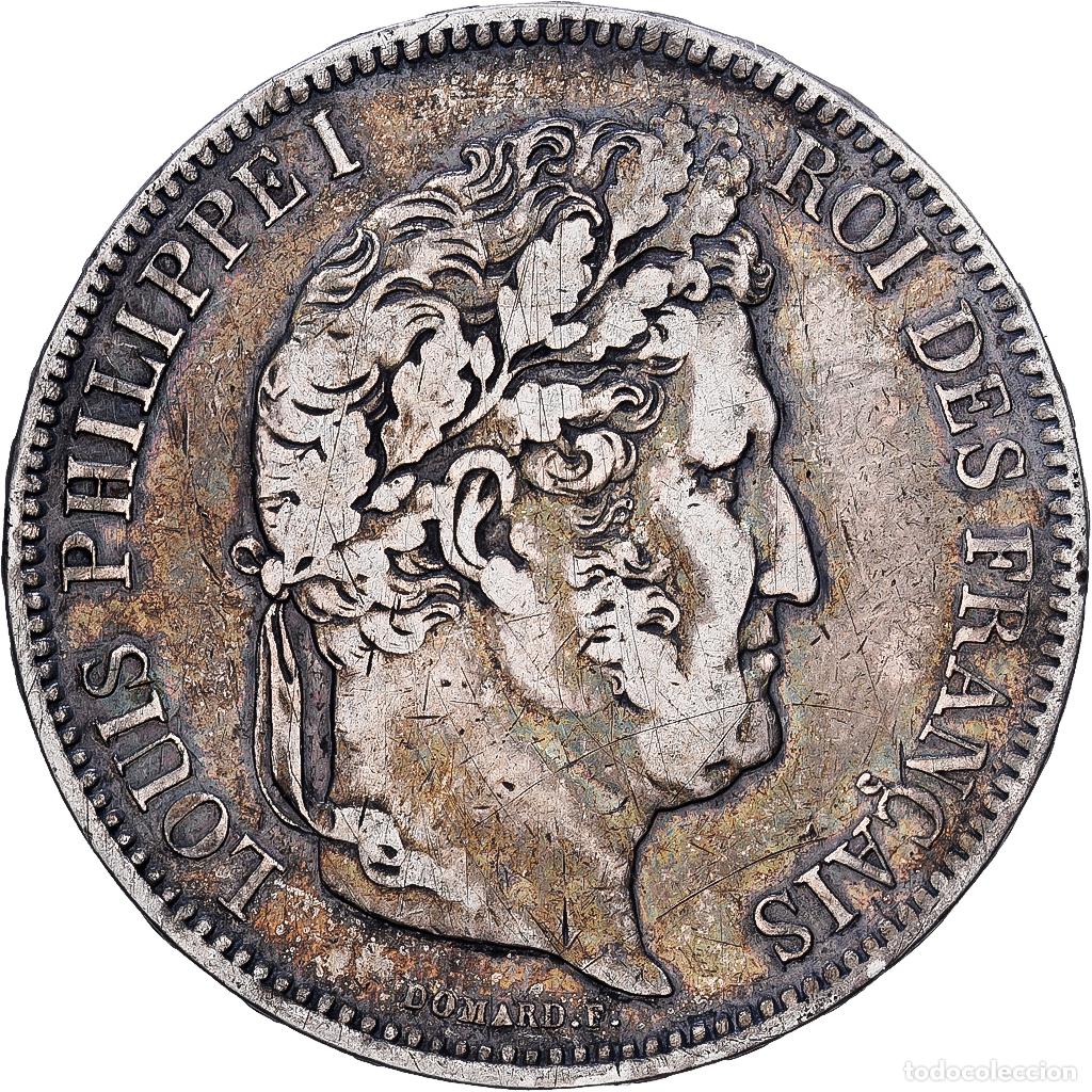 Monedas antiguas de Europa: [#1117928] Francia, 5 Francs, Louis-Philippe, 1836, Marseilles, Plata, MBC, Gadoury:678