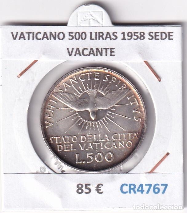 Monedas antiguas de Europa: CR4767 MONEDA VATICANO 500 LIRAS 1958 SEDE VACANTE