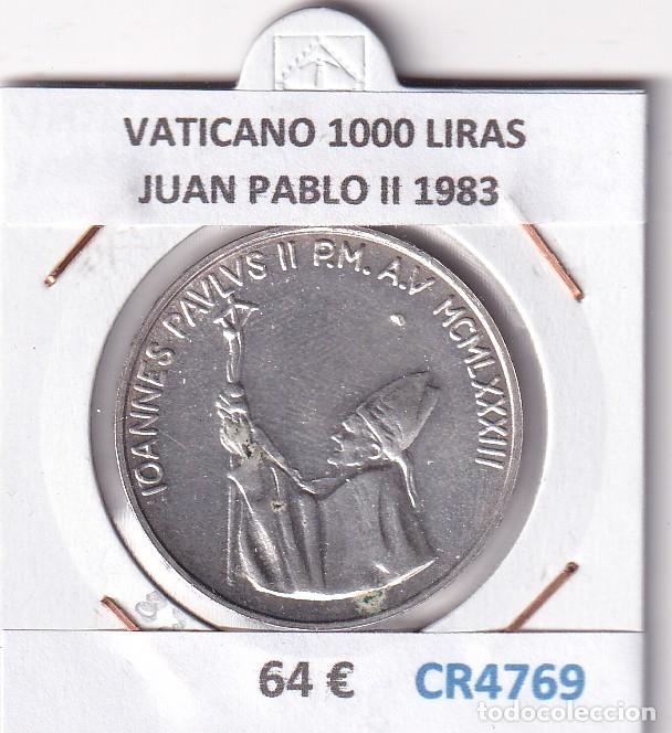Monedas antiguas de Europa: CR4769 MONEDA VATICANO 1000 LIRAS JUAN PABLO II 1983