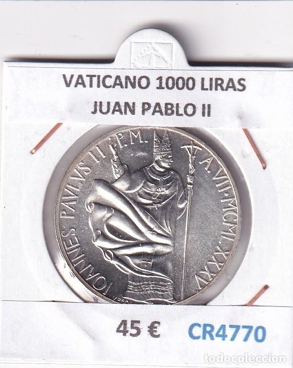 Monedas antiguas de Europa: CR4770 MONEDA VATICANO 1000 LIRAS JUAN PABLO II PLATA