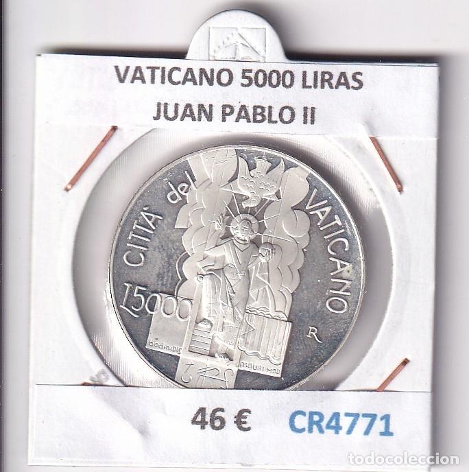 Monedas antiguas de Europa: CR4771 MONEDA VATICANO 5000 LIRAS JUAN PABLO II