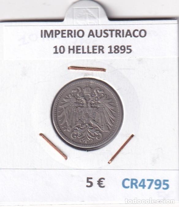 Monedas antiguas de Europa: CR4795 MONEDA IMPERIO AUSTRIACO 10 HELLER 1895