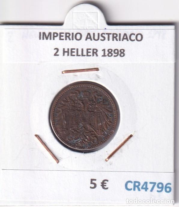 Monedas antiguas de Europa: CR4796 MONEDA IMPERIO AUSTRIACO 2 HELLER 1898