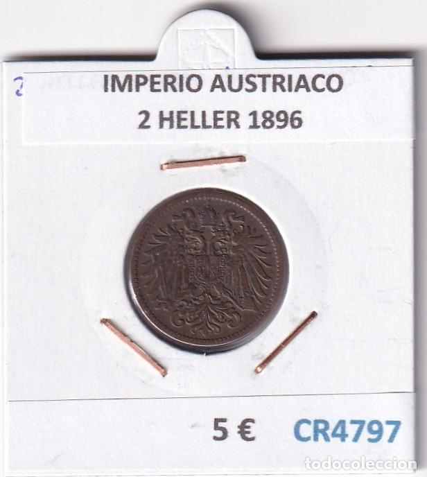 Monedas antiguas de Europa: CR4797 MONEDA IMPERIO AUSTRIACO 2 HELLER 1896