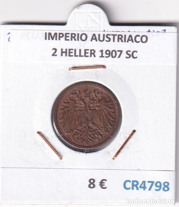 Monedas antiguas de Europa: CR4798 MONEDA IMPERIO AUSTRIACO 2 HELLER 1907 SC