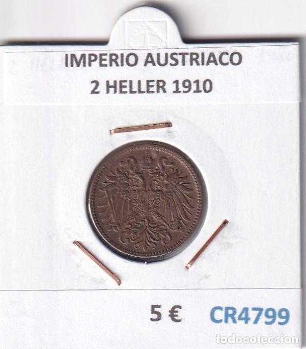 Monedas antiguas de Europa: CR4799 MONEDA IMPERIO AUSTRIACO 2 HELLER 1910