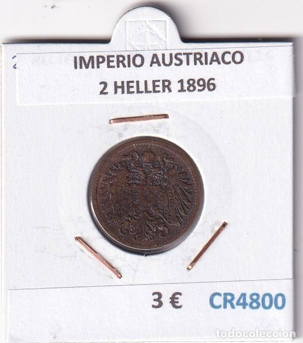 Monedas antiguas de Europa: CR4800 MONEDA IMPERIO AUSTRIACO 2 HELLER 1896