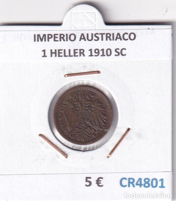Monedas antiguas de Europa: CR4801 MONEDA IMPERIO AUSTRIACO 1 HELLER 1910 SC