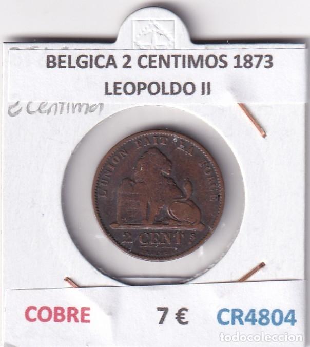 Monedas antiguas de Europa: CR4804 MONEDA BELGICA 2 CENTIMOS 1873 LEOPOLDO II COBRE