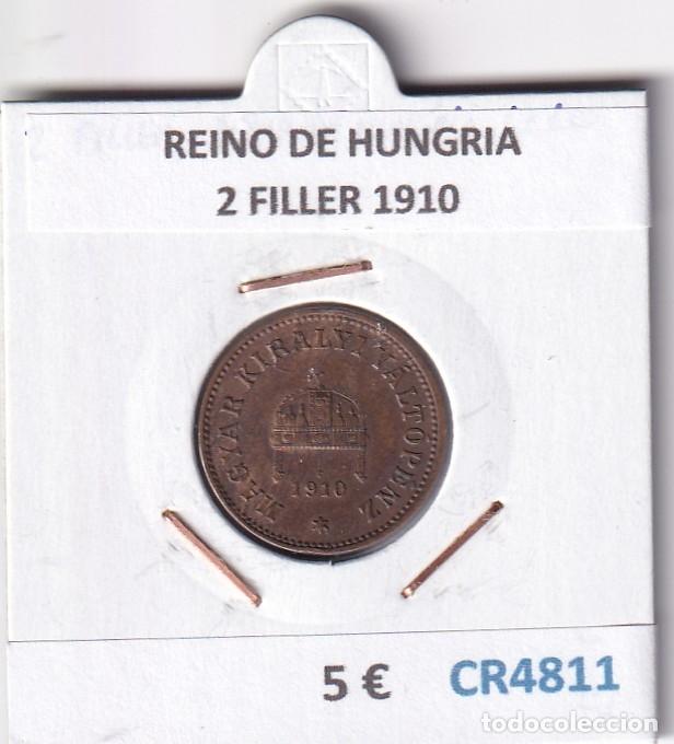 Monedas antiguas de Europa: CR4811 MONEDA REINO DE HUNGRIA 2 FILLER 1910